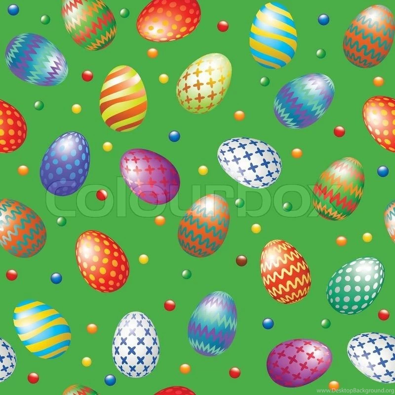 Seamless Backgrounds With Easter Eggs