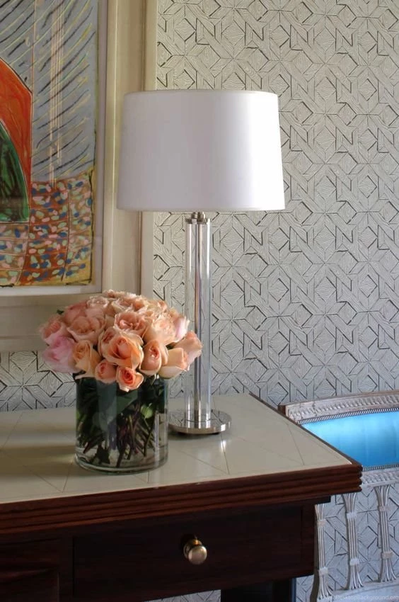 China Seas Parquetry Wallpaper. Design By Philip Gorrivan.
