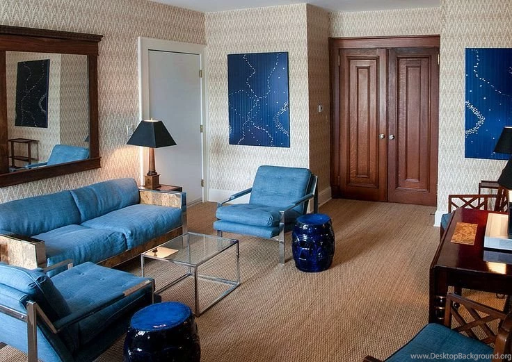 China Seas Raffles Wallpapers With Ghent Sofa And Chairs.