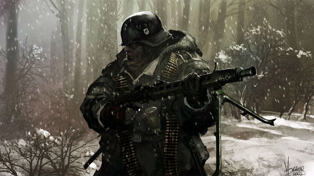 Nazi Soldier Battle Weapons Weapon Military Winter Snow Wallpapers ...