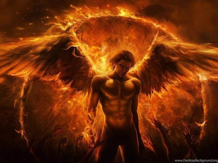 Image Detail For art Imaliea Man Angel Fire Wings Arms Fantasy ...