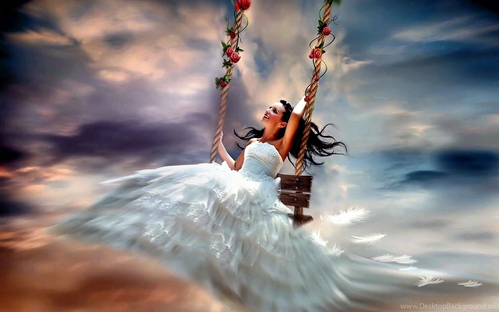 Wallpapers fantasy nature wallpaper female flowers happy pretty 1.jpg