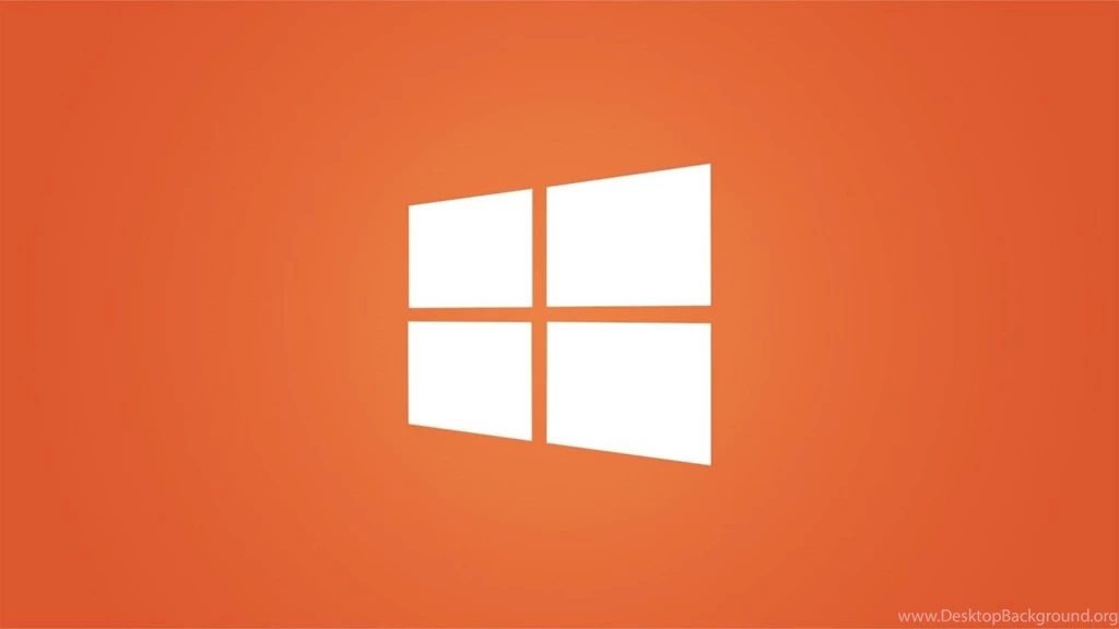 1366x768 Clean Windows 8 White Logo On Orange Desktop PC And Mac ...