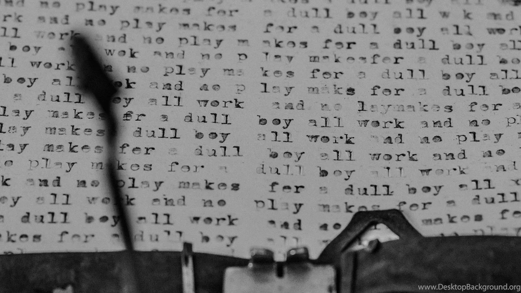The Shining Typewrite BW Psycho Wallpapers