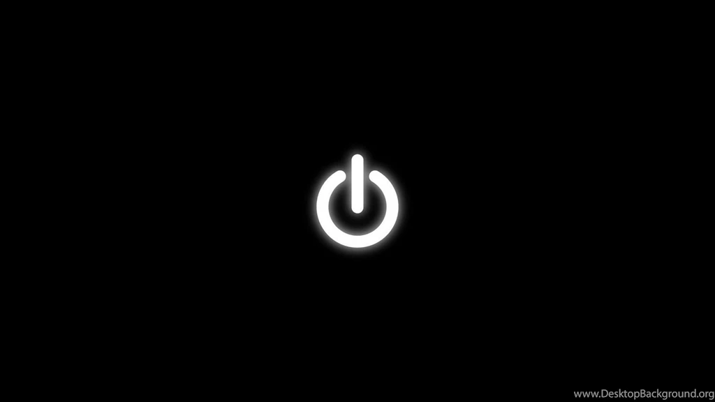 Wallpapers Dark Powers Power Button In Black 1600x900