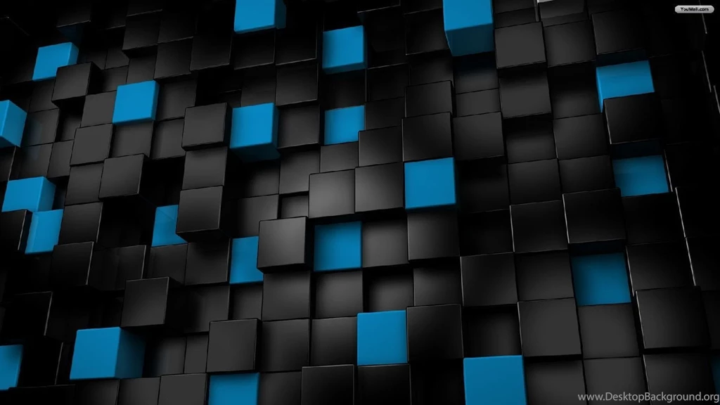 YouWall   Black And Blue Cubes Wallpapers   Wallpaper,wallpapers ...