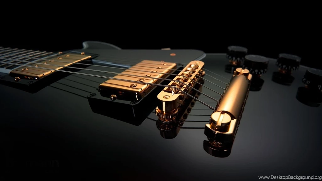 Download 1600x900 Black Gold Guitar Wallpapers