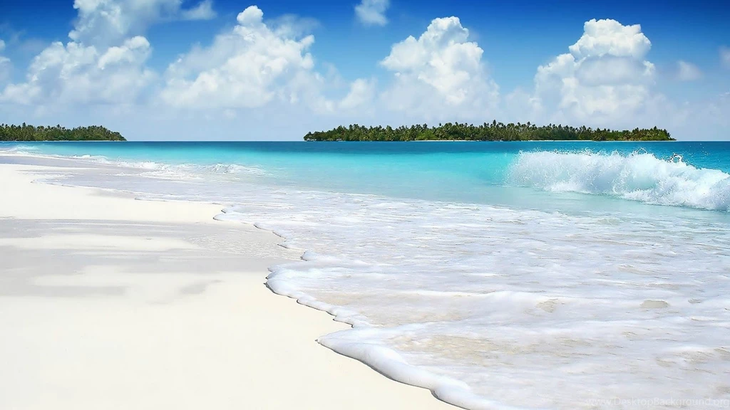 Beautiful White Sand Beach Wallpaper Images