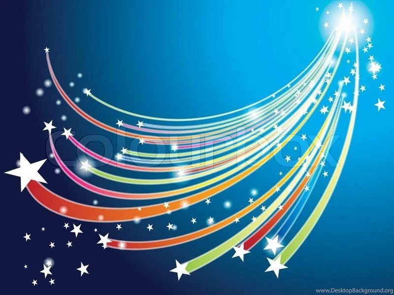 The Stars Dancing With Colorful Rainbow At Tail Backgrounds ...