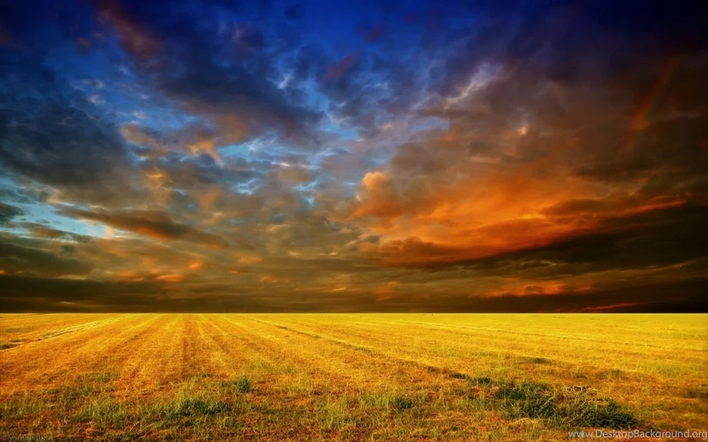 Download Wallpapers 1280x800 Field, Horizon, Clouds, Layers, Veil ...