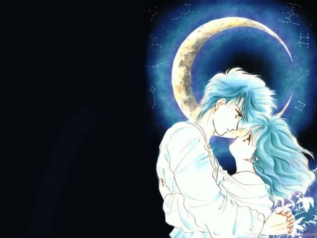 Lovers On The Backgrounds Of The Moon Wallpapers Anime