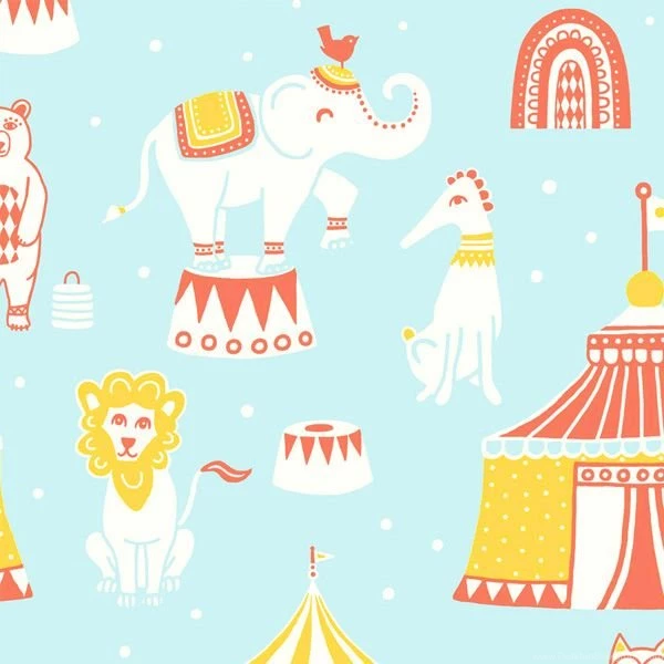 Circus Wallpapers Light Blue