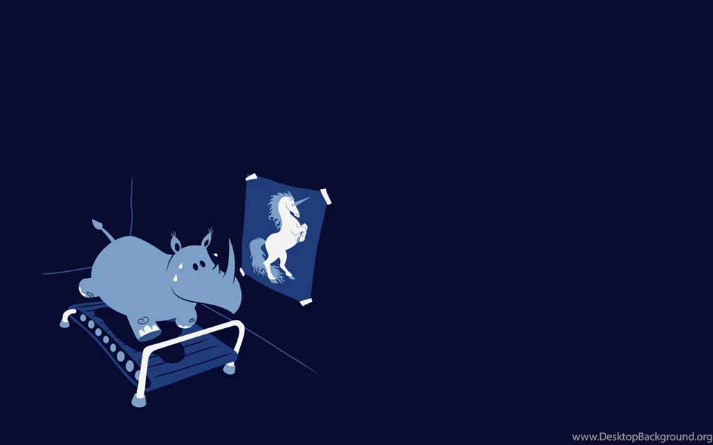 Minimalism, Rhino, Humor Wallpapers HD