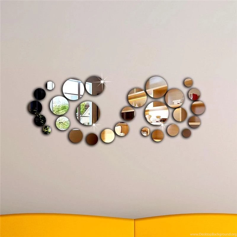 Hot Sale Acrylic Mirror Wall Stickers Direct Creative 3D Diy Wall ...