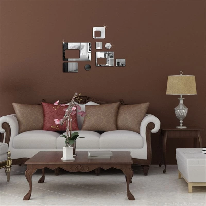 Diy Acrylic Mirror Wall Stickers Direct Creative Jewelry Geometric ...