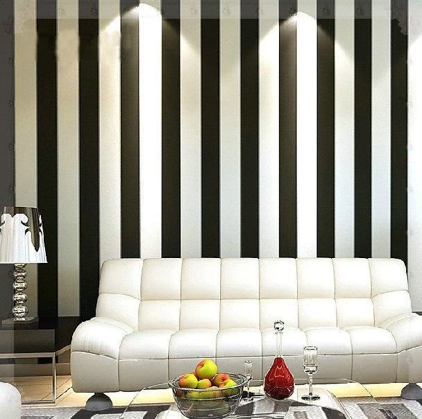 Home Decor Zebra Modern Brief Vertical Black And White Stripe ...