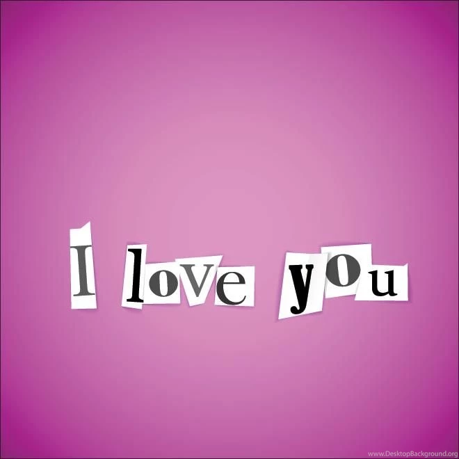 Free Vector I Love You Paper Cutting On Pink Backgrounds