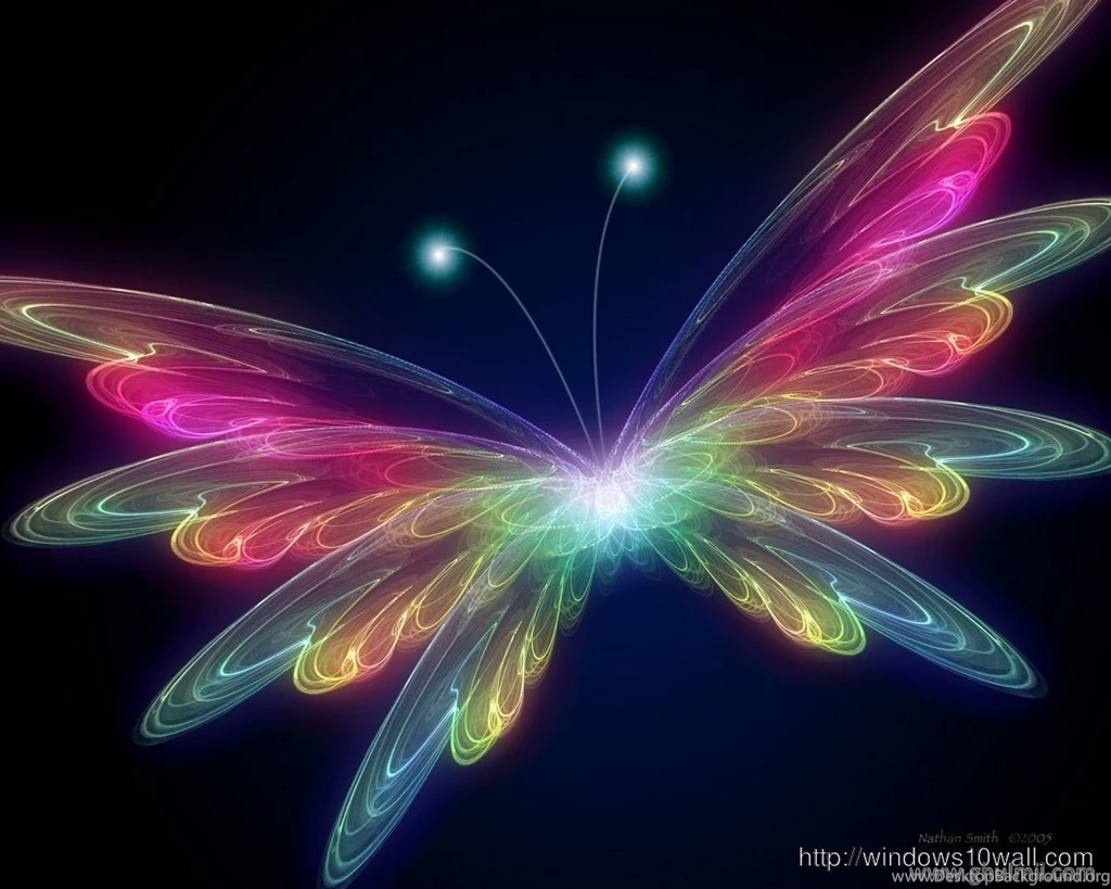 3D Butterfly Glittering Backgrounds Wallpapers – Windows 10 Wallpapers