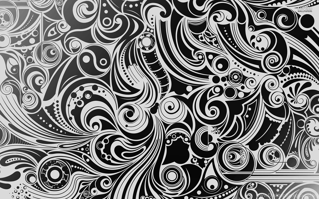 Black And White Swirls : Desktop And Mobile Wallpapers : Wallippo