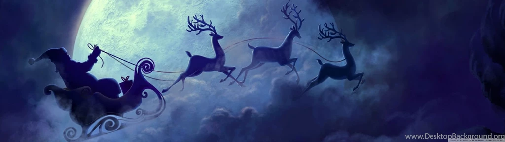 Santa In His Sleigh HD Desktop Wallpapers : High Definition ...