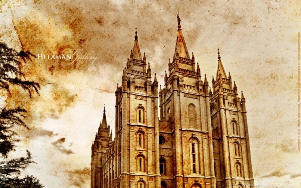 Salt Lake Temple Antiqued
