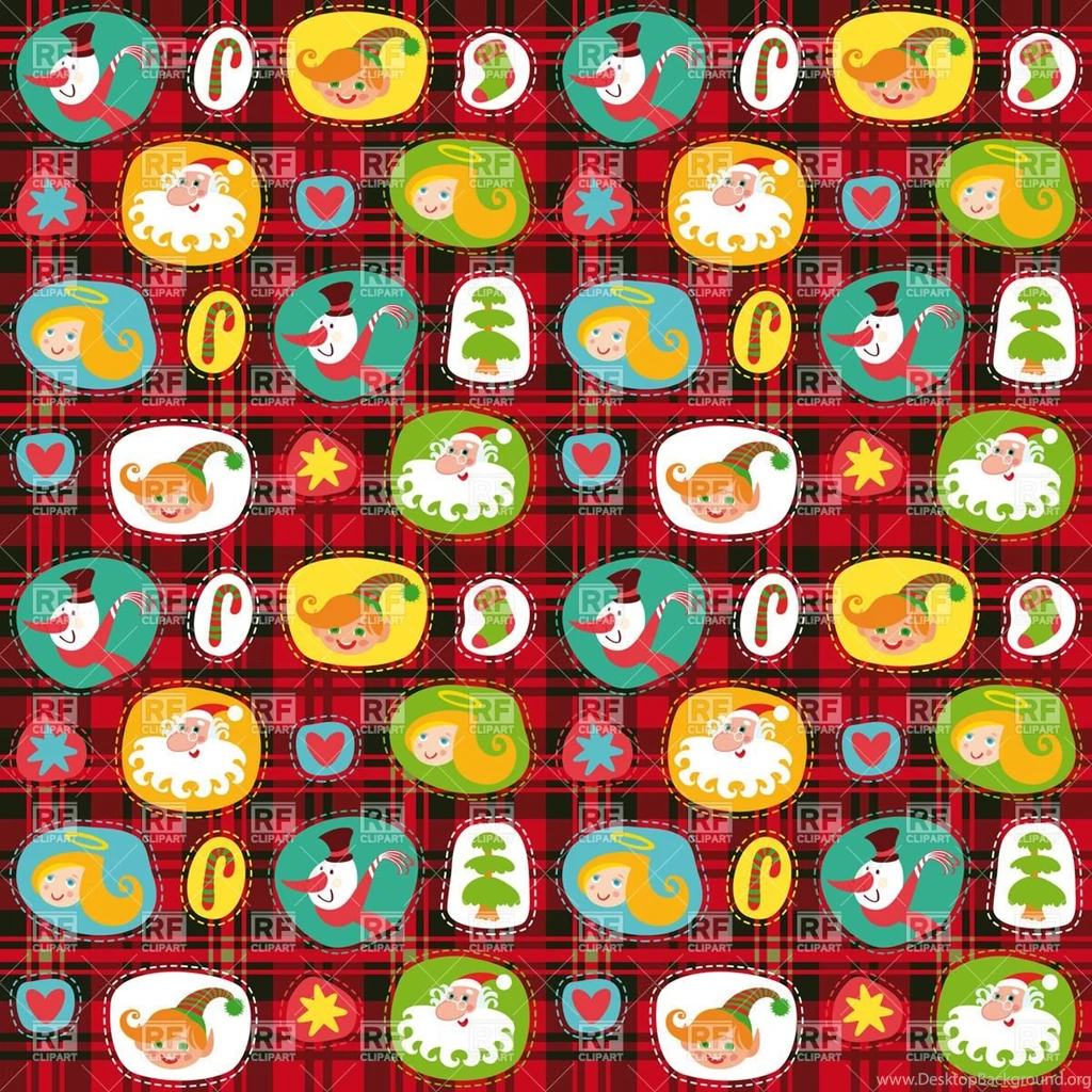 Christmas Wrapping Paper On Plaid Background, 18415, Backgrounds ...