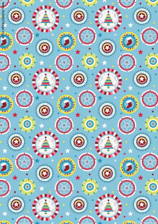 Christmas Scrapbook Paper Modern Circles