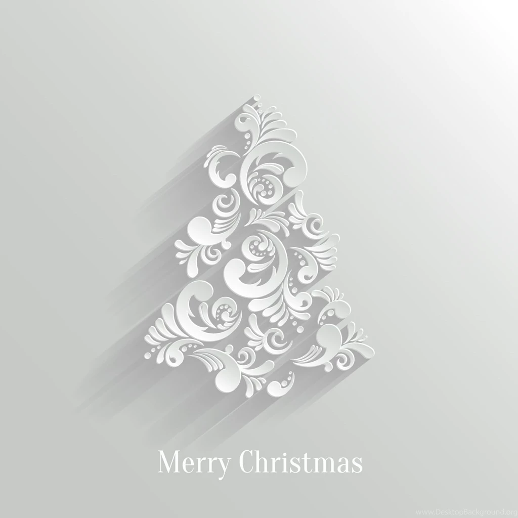 Paper Floral White Christmas Backgrounds Vector 03   Vector ...