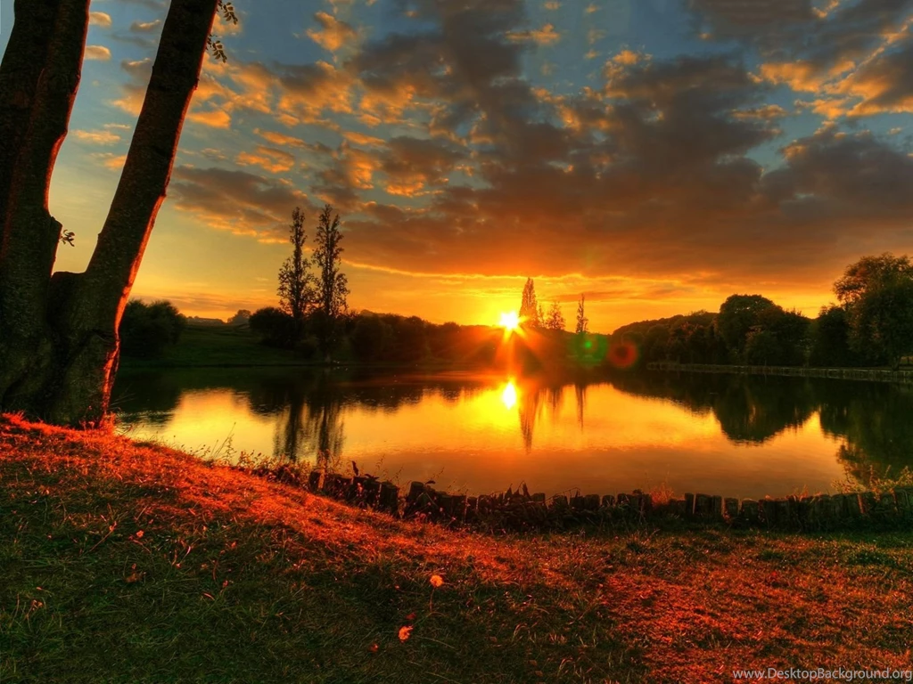 1600x1200 Lake Summer Sunset Wallpapers