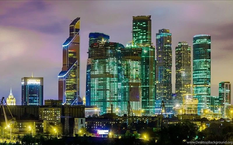 Moscow International Business Center At Night Wallpapers Free ...