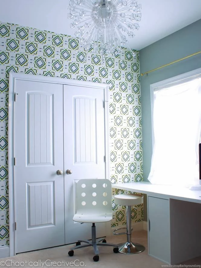 DIY Fabric Wallpapers Chaotically Creative