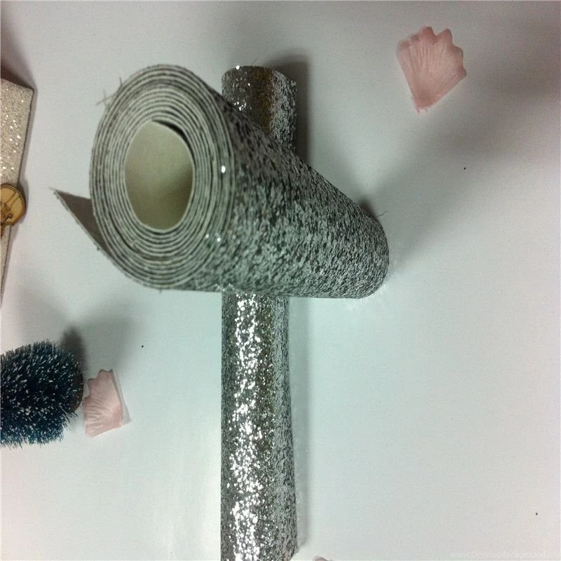 Glitter Leather Sheet Eco Friendly Silver Glitter Fabric Use For ...