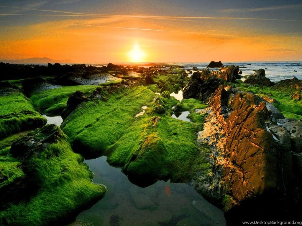 Beautiful Landscape Sunrise Land Sunlight Sky Sinshine Water Sun ...