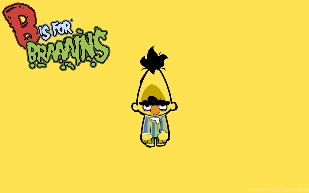 Tv Cartoons Zombies Brain Bert Sesame Street Wallpapers