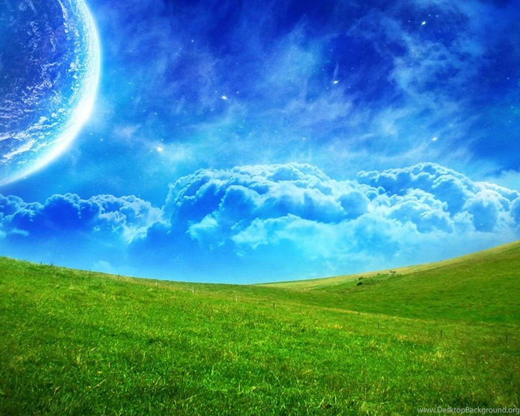 Windows Moon Clouds Grass Hd Wallpapers   (