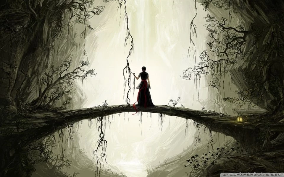 Natural Bridge Painting HD Desktop Wallpapers : Widescreen : High ...