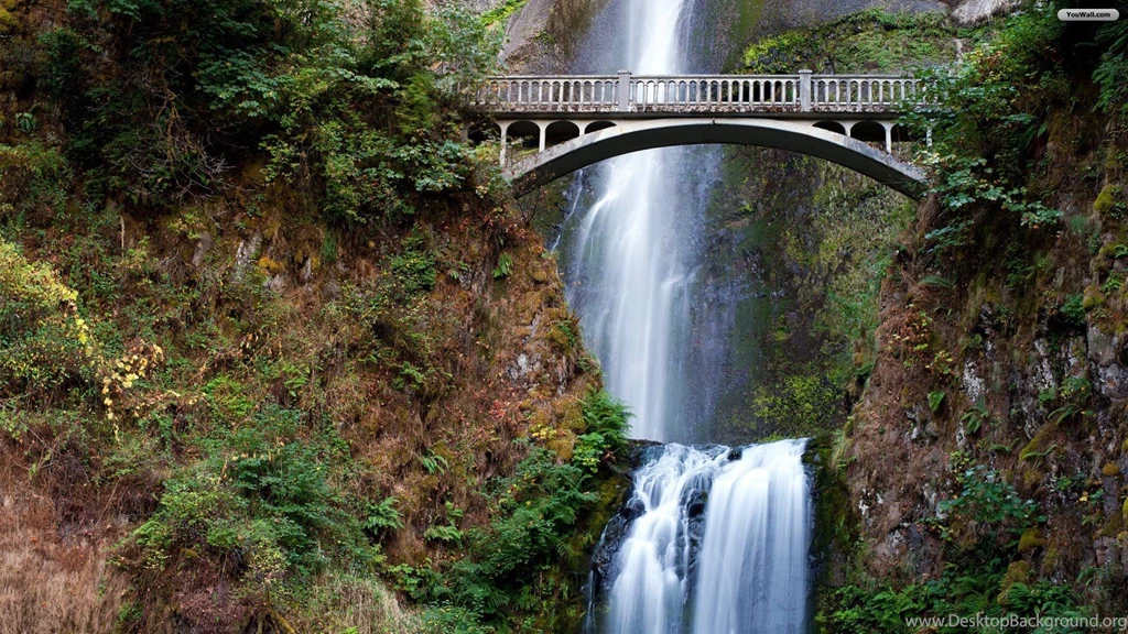 YouWall Amazing Bridge Waterfall Wallpapers Wallpapers ...
