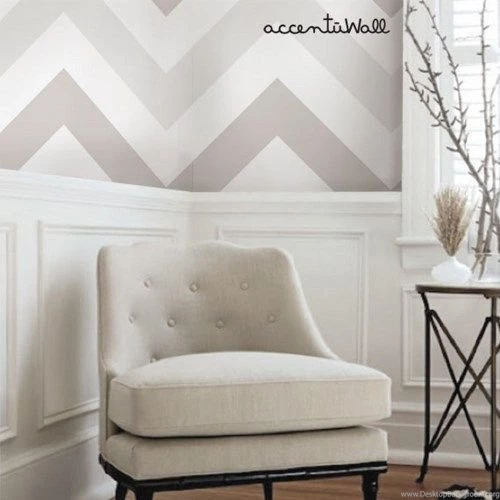 Chevron Warm Grey Peel And Stick Fabric Wallpapers   2ft X 9ft ...