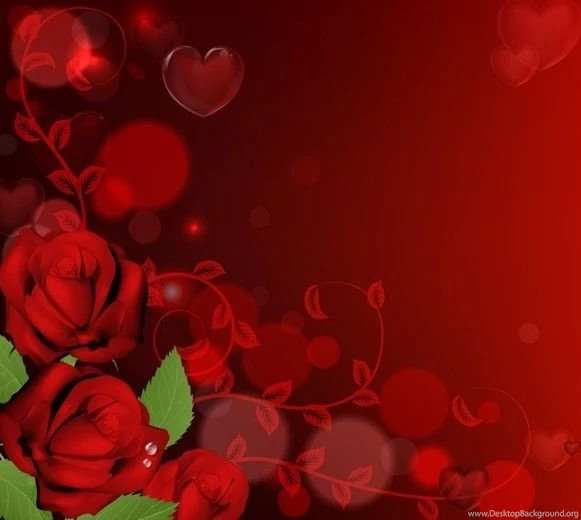 Pictures > Red Rose Heart Backgrounds