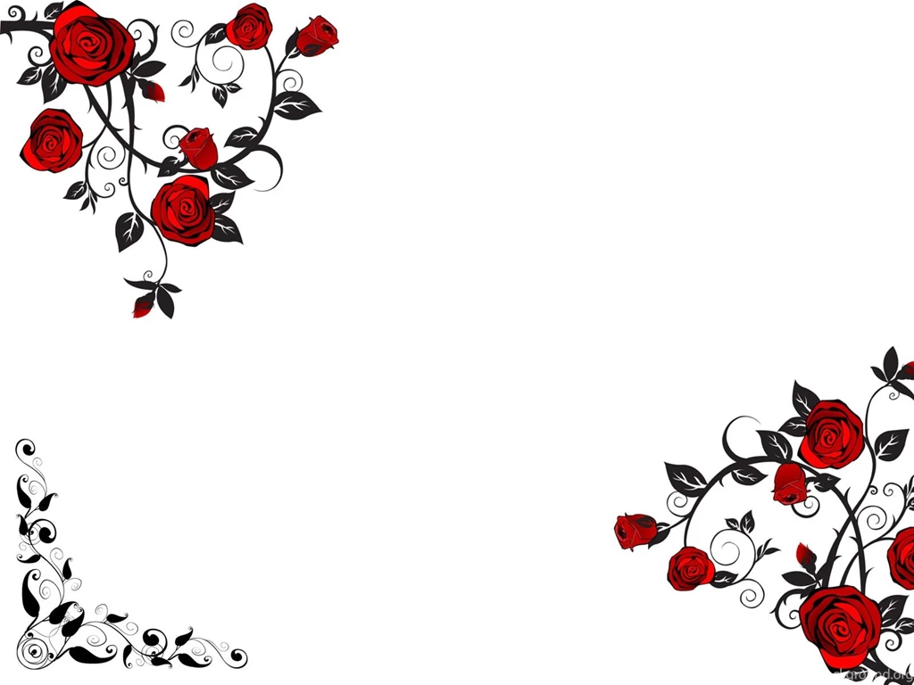 Red Rose Flower Backgrounds Black, Flowers, Red PPT Backgrounds