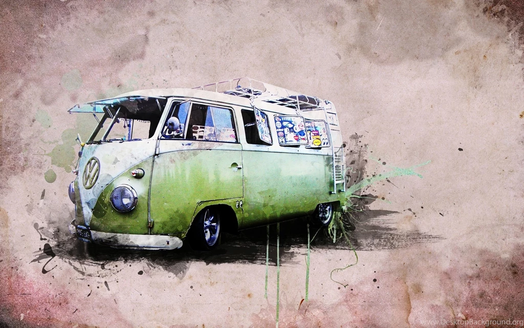Vw Combi Van Hd Wallpapers Volkswagen Kombi Hippie Bus