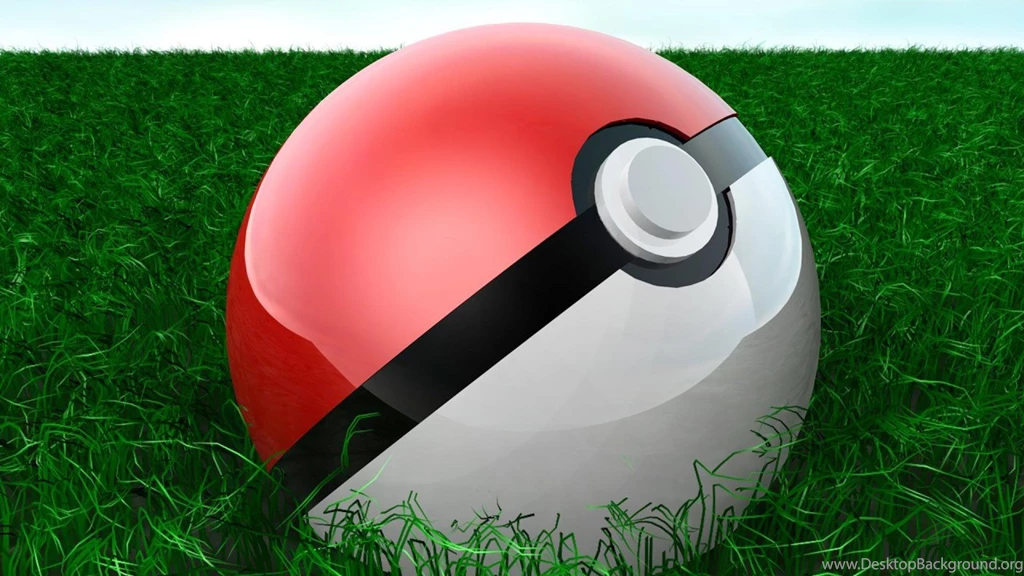 Pokemon Pokeballs 3D Cartoon Green Grass HD Wallpapers Wallpapers ...