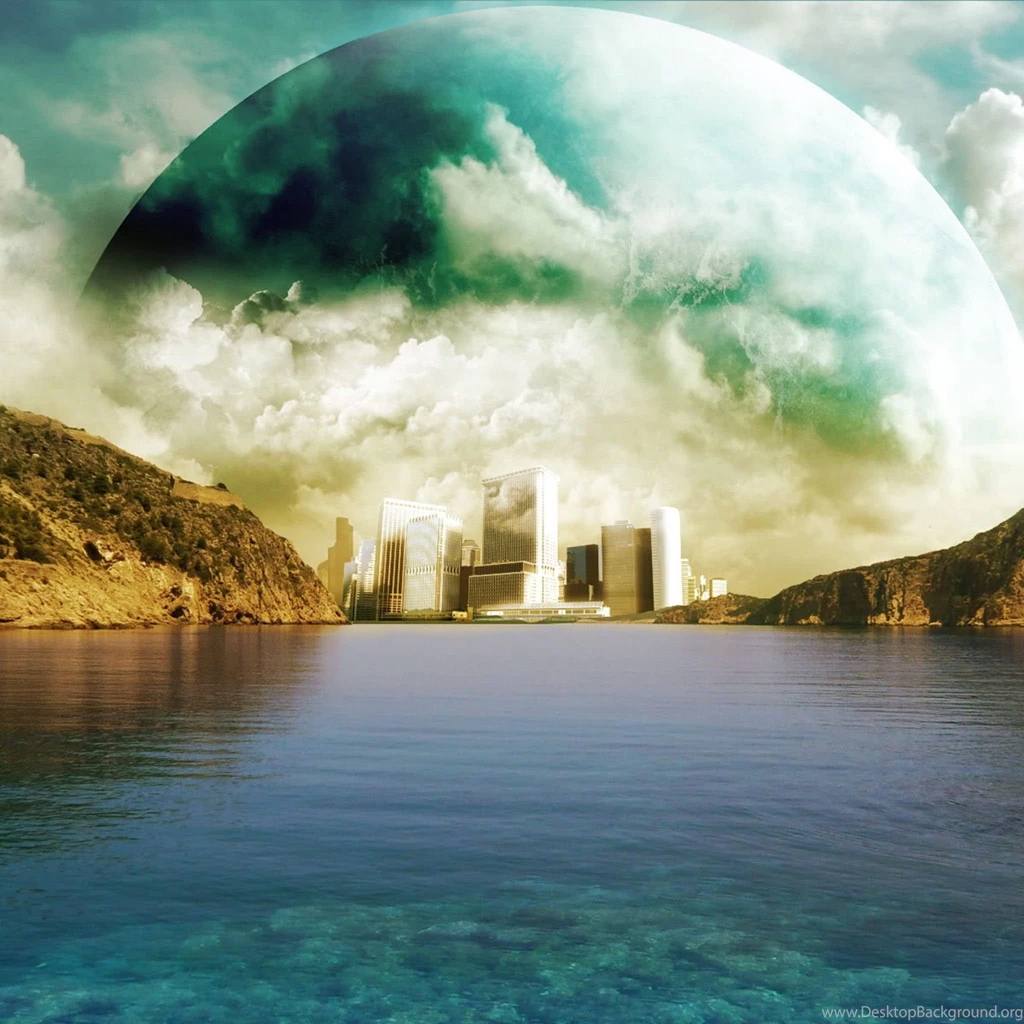 Futuristic Extraterrestrial City iPad 3,4 & Air Wallpapers