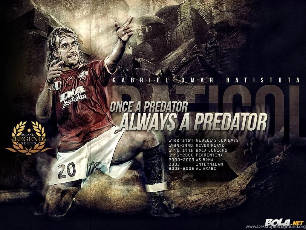 Download Popular Gabriel Batistuta As Roma Hd Wallpapers