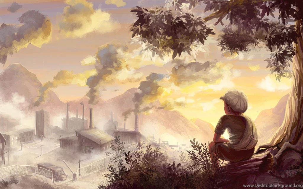Boy Factories Vintage Art Wallpapers