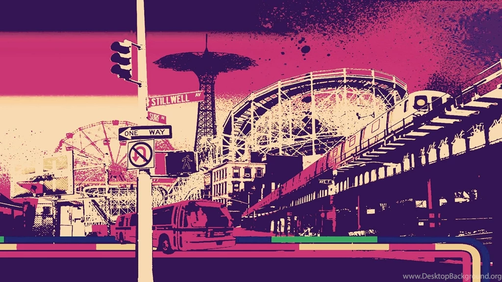 Pink City Retro Vintage Art Wallpapers   1920x1080   835262