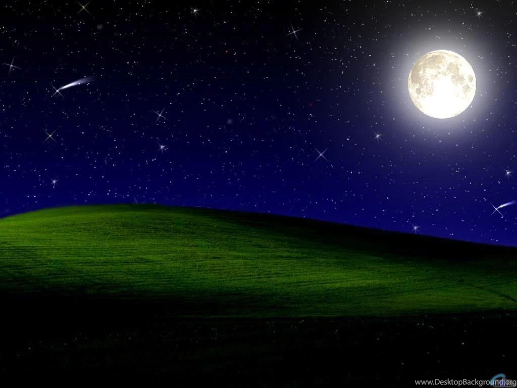 Wallpapers Night, Moon, Stars, Quiet Night In The Moon.