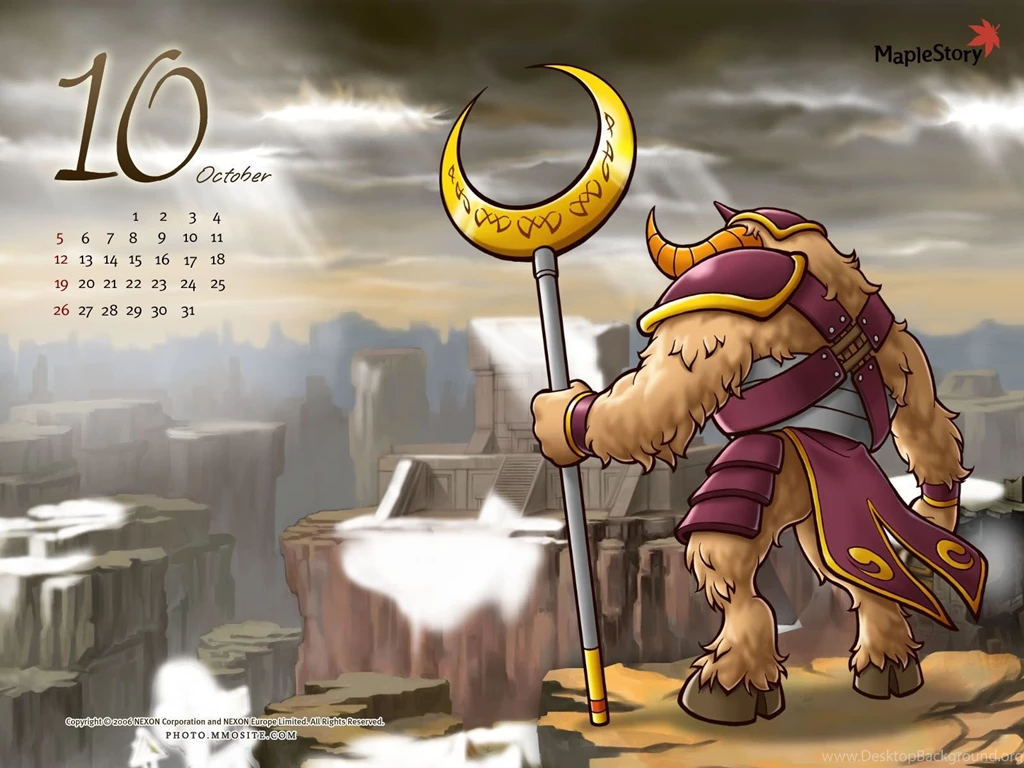 October Calendar   MapleStory Wallpapers 15   MapleStory Photo ...