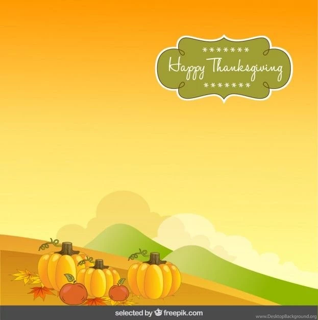 Thanksgiving Backgrounds With Pumpkin Vector