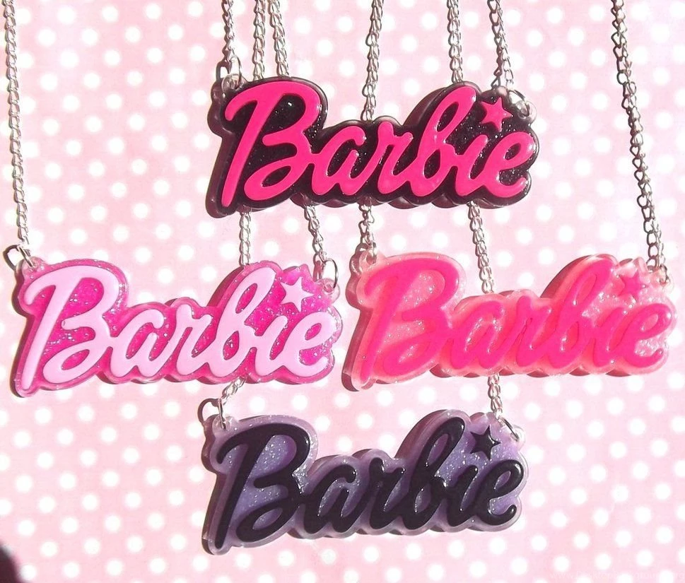 Retro Glitter Barbie Name Necklaces By KawaiiMoon24 On DeviantArt